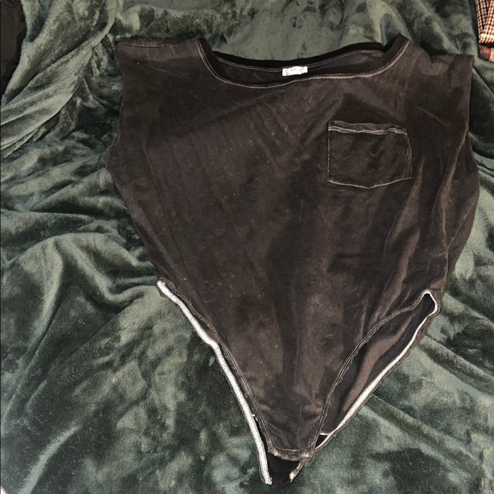 Black Bodysuit with Pocket